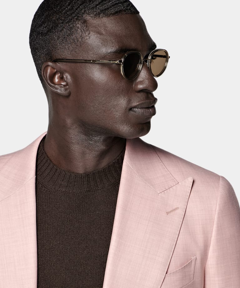 Pink Tailored Fit Milano Suit