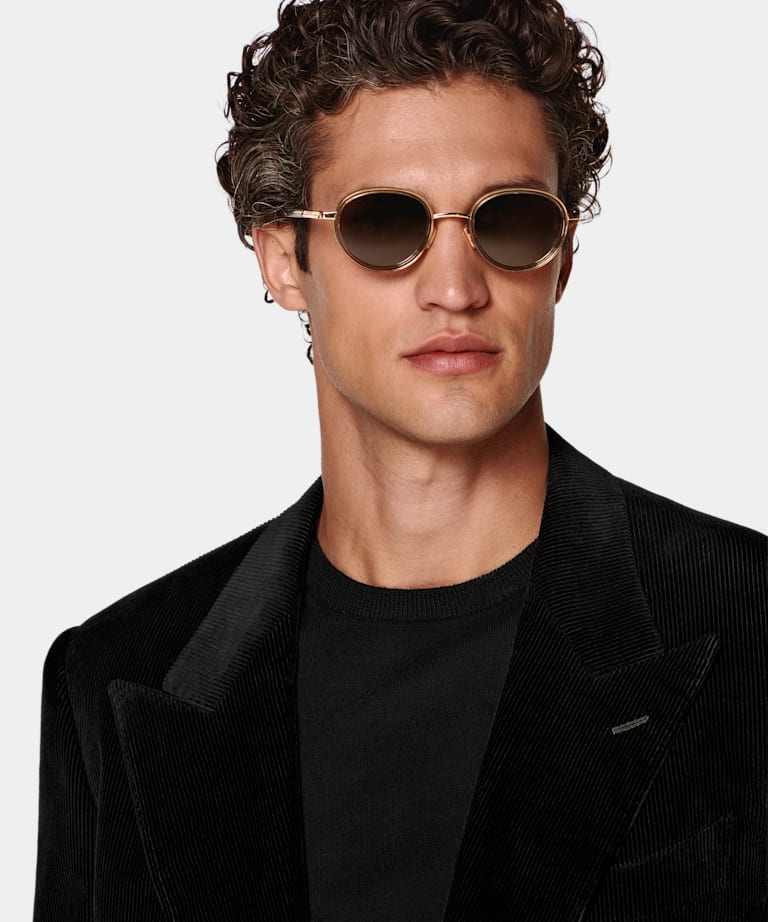 Black Relaxed Fit Roma Suit