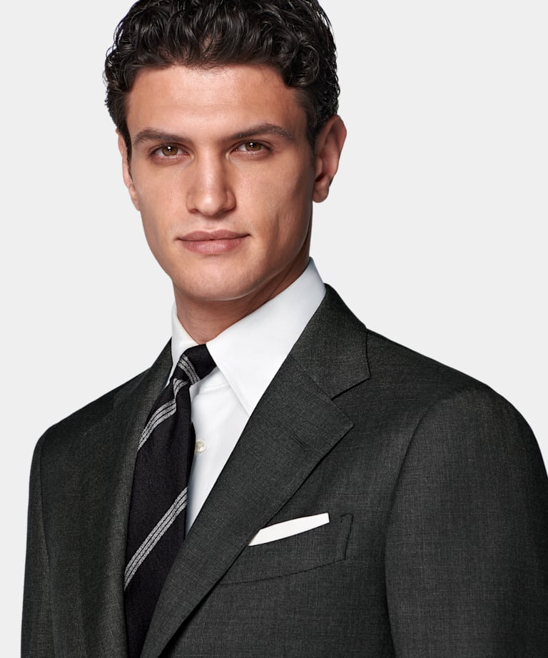 Dark Grey Tailored Fit Milano Suit