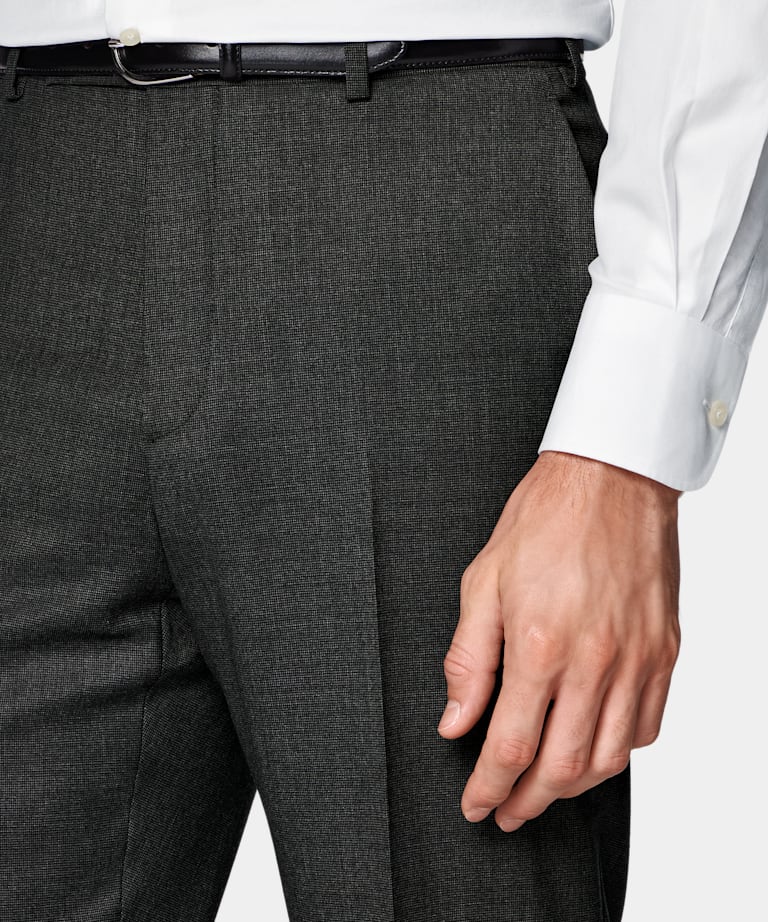 Dark Grey Tailored Fit Milano Suit