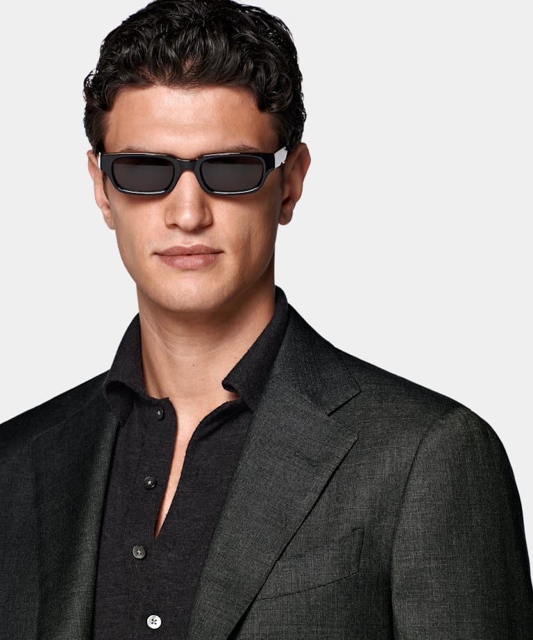 Dark Grey Tailored Fit Milano Suit