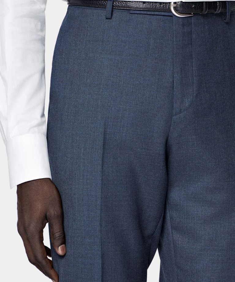 Mid Blue Tailored Fit Havana Suit