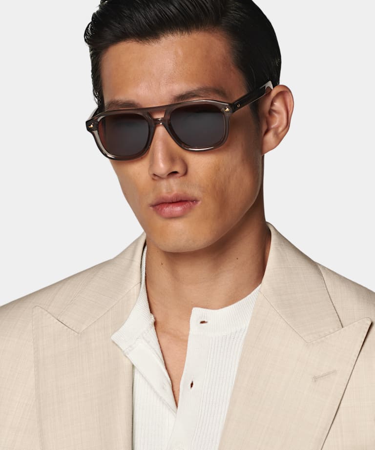 Sand Tailored Fit Milano Suit
