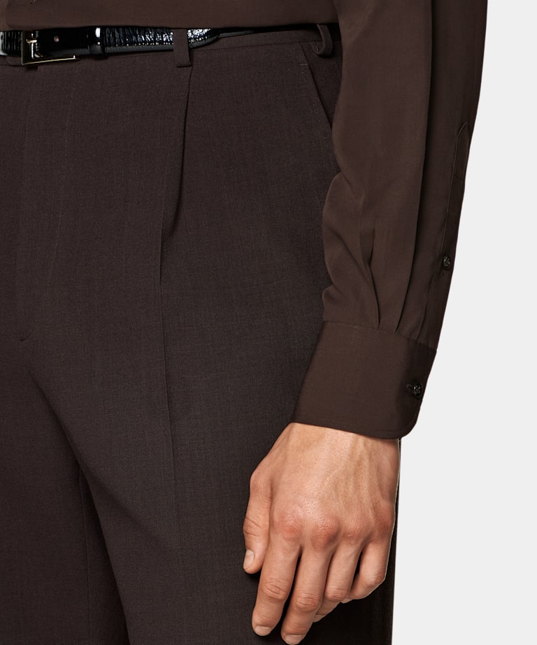 Dark Brown Relaxed Fit Roma Suit
