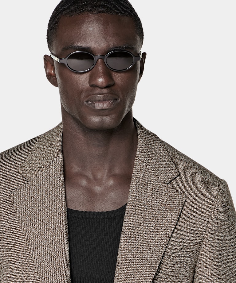 Mid Brown Tailored Fit Milano Suit