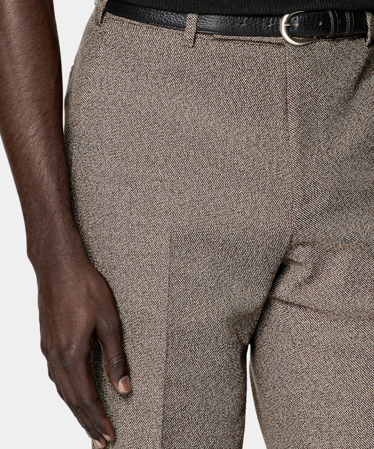 Mid Brown Tailored Fit Milano Suit