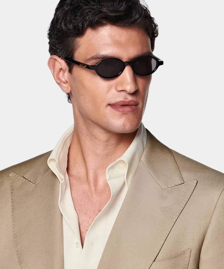 Sand Tailored Fit Milano Suit