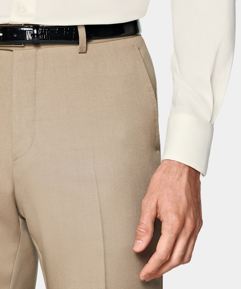 Sand Tailored Fit Milano Suit