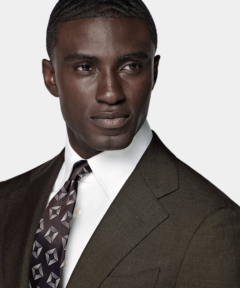 Dark Brown Perennial Tailored Fit Havana Suit