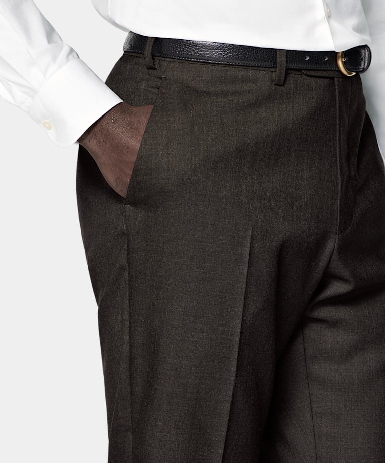 Dark Brown Perennial Tailored Fit Havana Suit