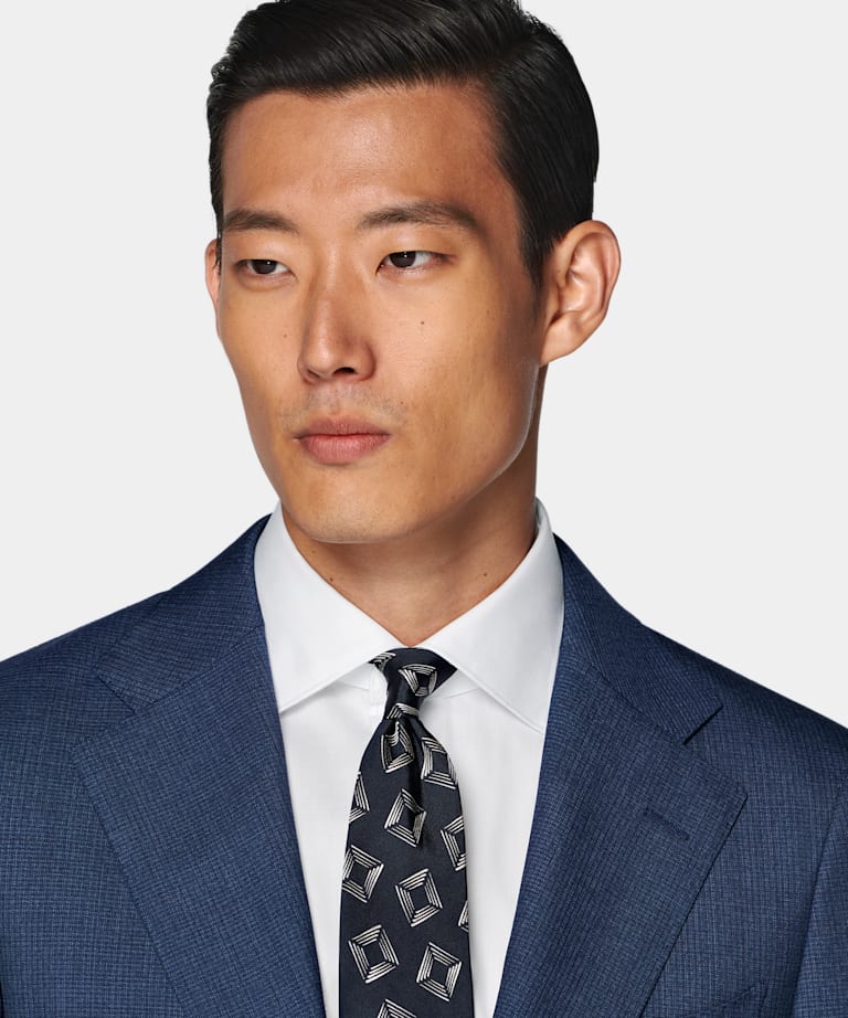 Mid Blue Perennial Tailored Fit Havana Suit
