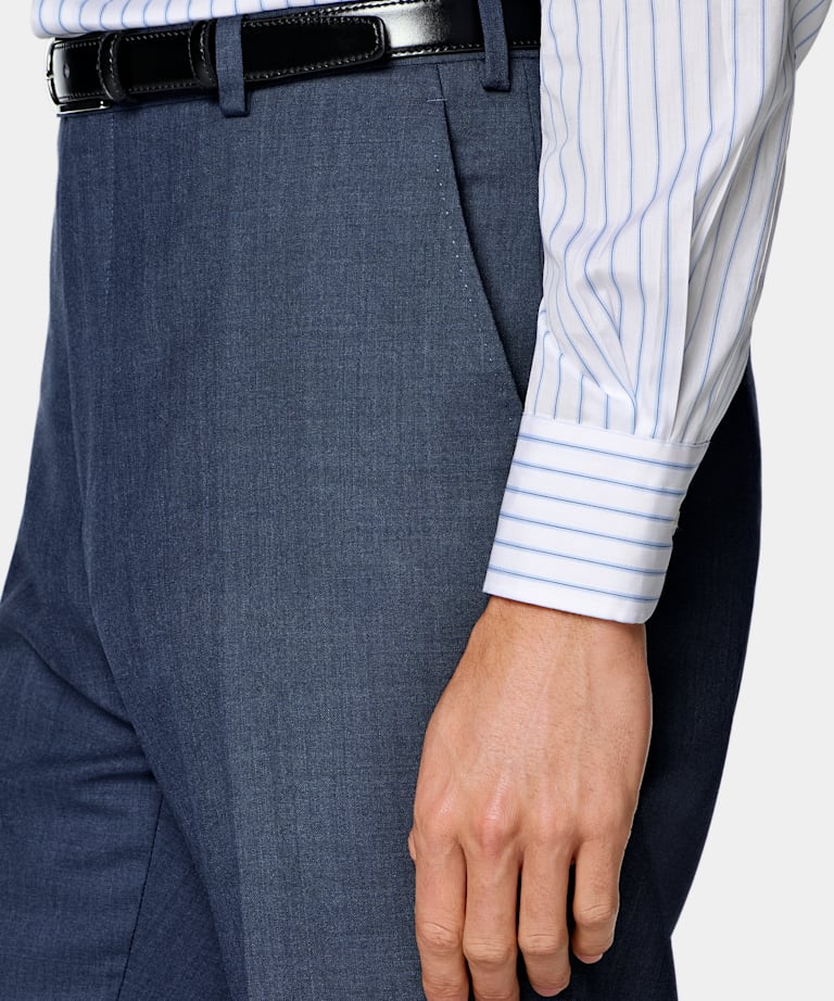 Mid Blue Perennial Tailored Fit Havana Suit