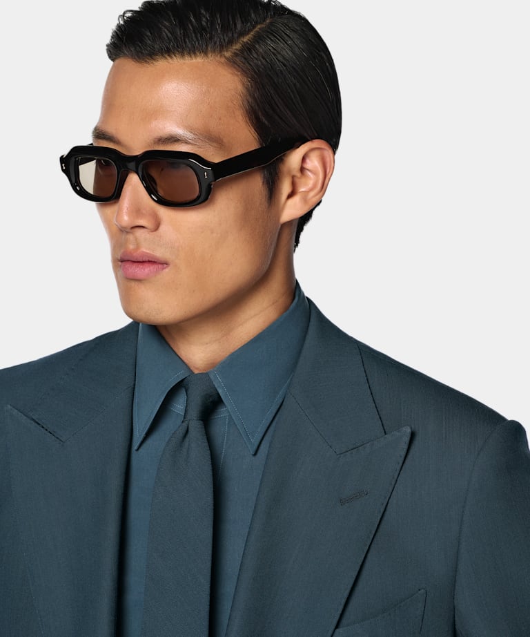 Mid Blue Tailored Fit Milano Suit