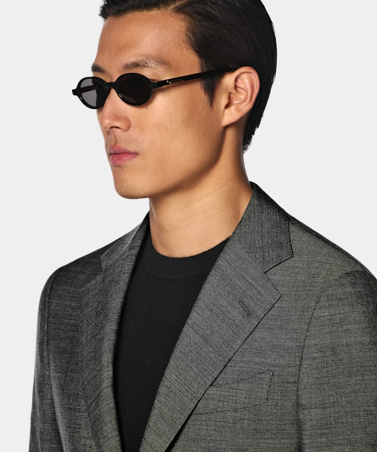 Abito Havana Perennial grigio a quadri tailored fit