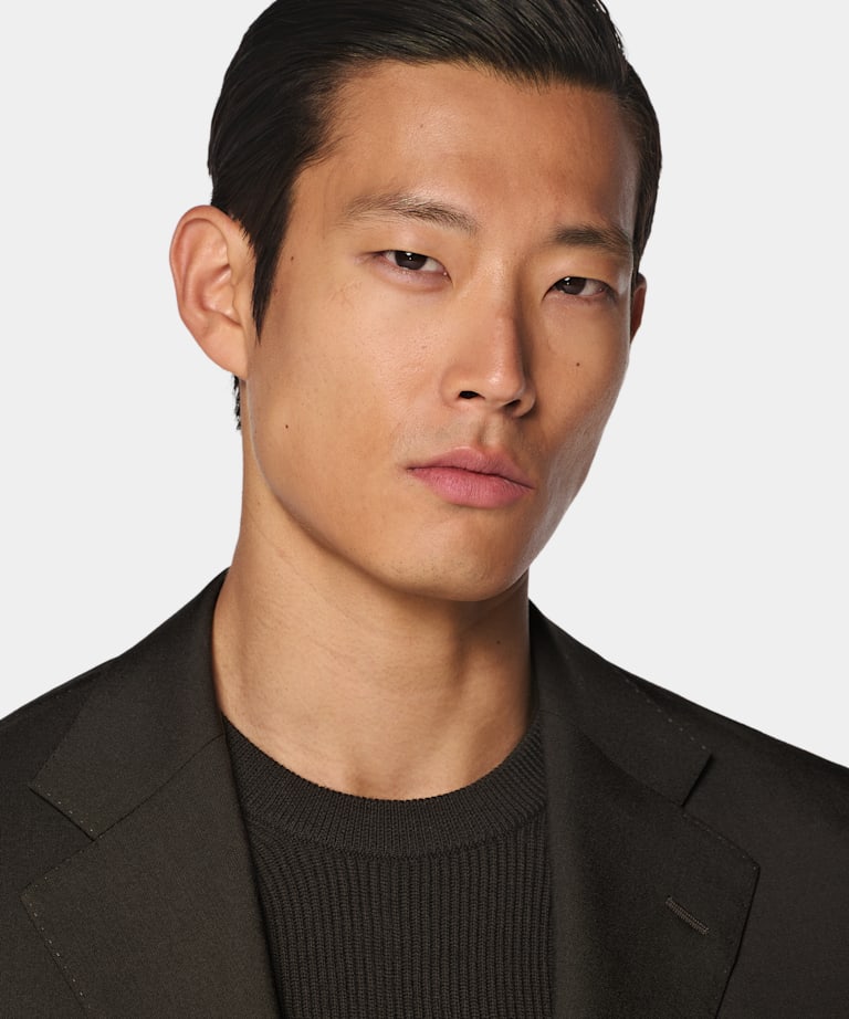 Dark Brown Perennial Tailored Fit Havana Suit