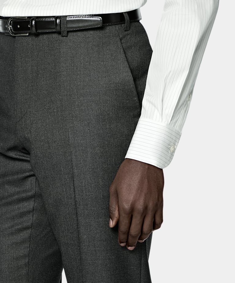 Abito Milano grigio scuro a quadri tailored fit