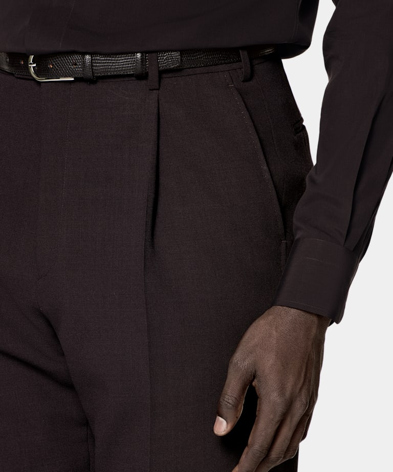 Dark Red Relaxed Fit Roma Suit