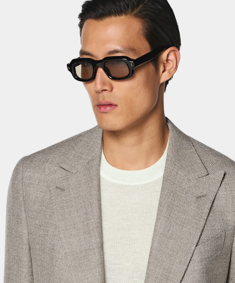 Light Taupe Tailored Fit Havana Suit
