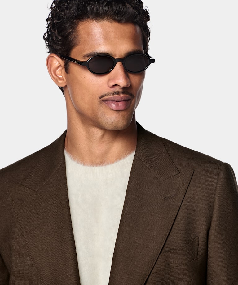 Mid Brown Tailored Fit Milano Suit