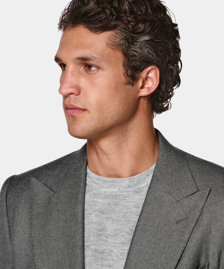 Mid Grey Tailored Fit Milano Suit
