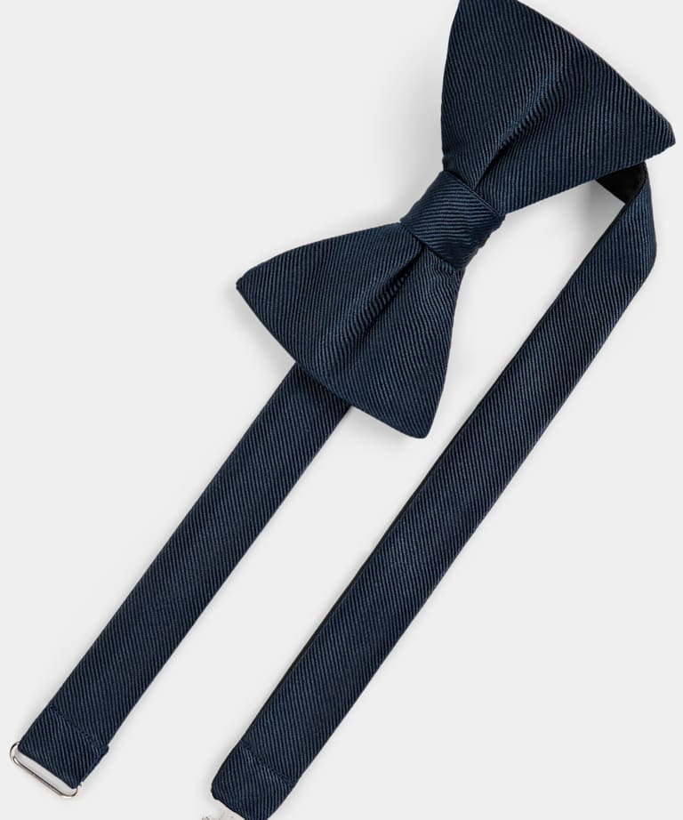 Navy Pre-tied Bow Tie