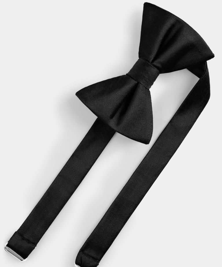 Black Pre-tied Bow Tie
