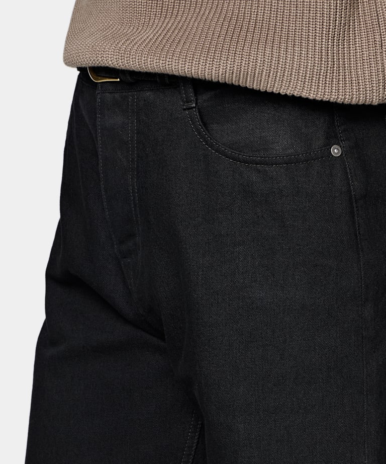 Black Straight Leg Jeans