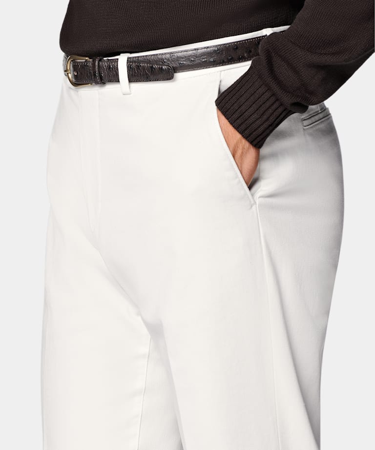 Off-White Slim Leg Straight Chinos