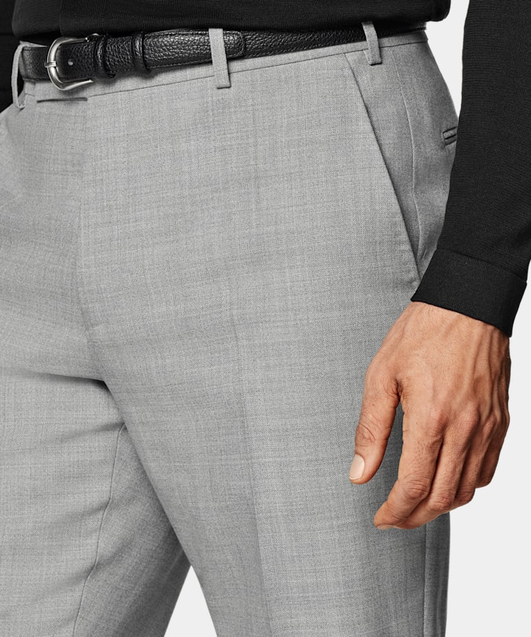 Pantaloni grigio chiaro straight leg