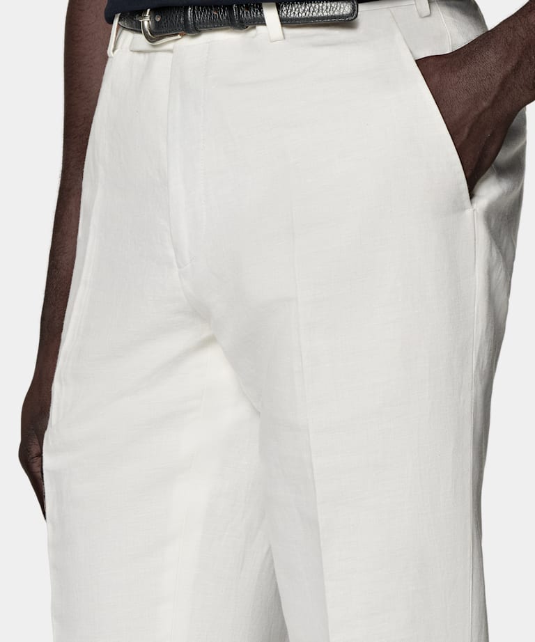 Spodnie Milano straight leg w odcieniu bieli