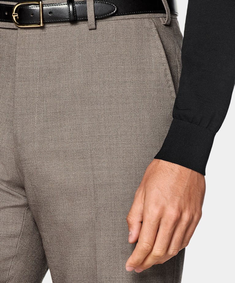Pantalones gris topo Straight Leg