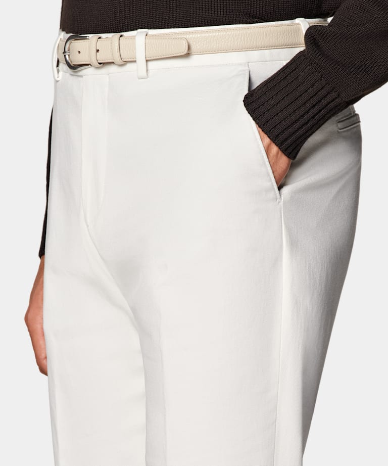 Off-White Slim Leg Straight Chinos
