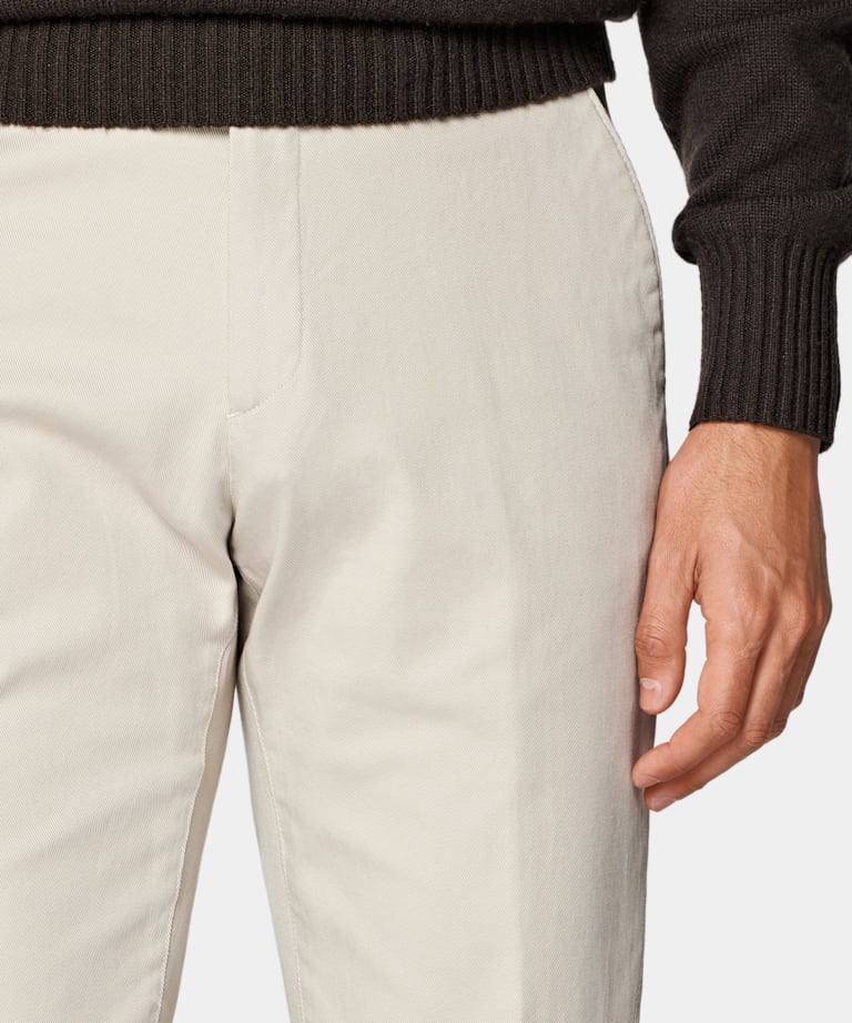Sand Slim Leg Straight Chinos