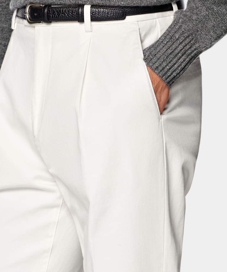 Off-White Wide Leg Tapered Chinos