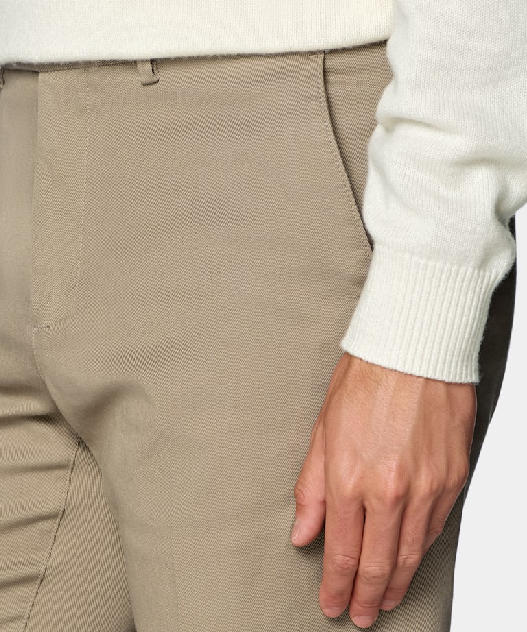 Light Brown Slim Leg Chinos