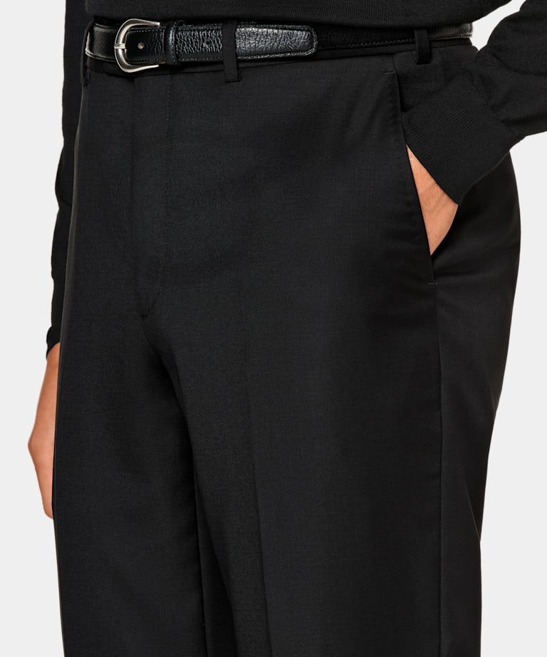 Spodnie garniturowe Brescia czarne