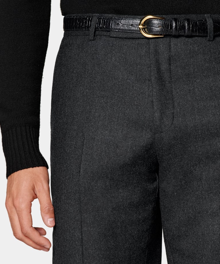 Pantalon de costume Straight Leg gris foncé