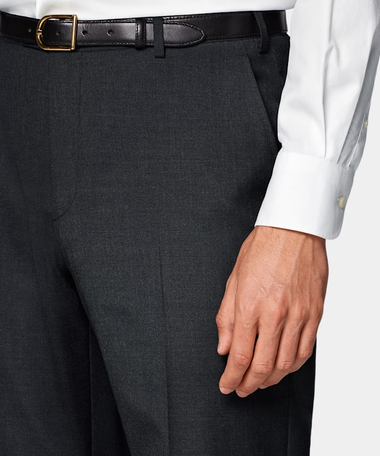 Dark Grey Perennial Straight Leg Suit Trousers