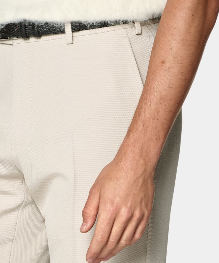 Pantalones de traje marr&oacute;n claro Straight Leg