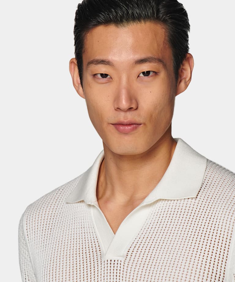 Off-White Crochet Polo Shirt