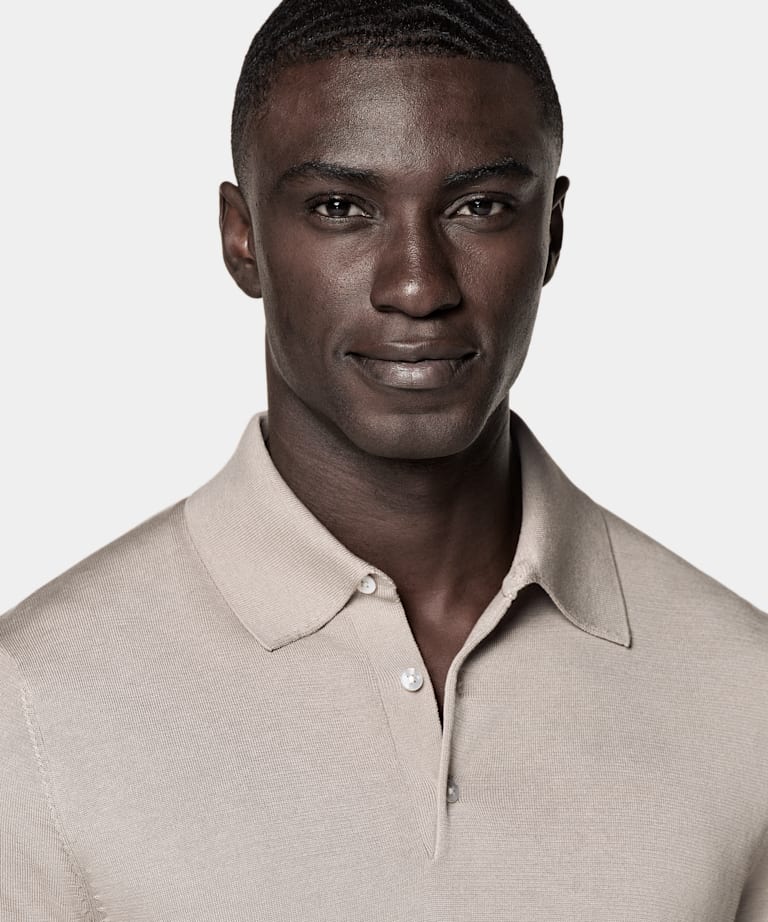 Polo taupe clair