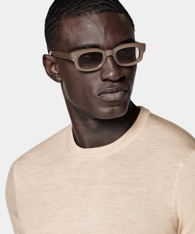 Sand Merino Crewneck