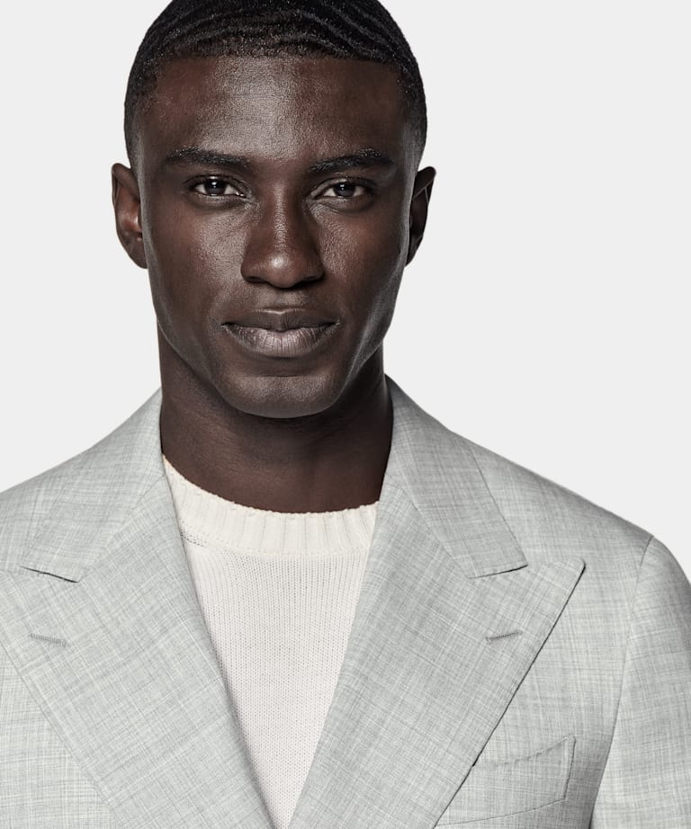 Light Grey Custom Made Suit
