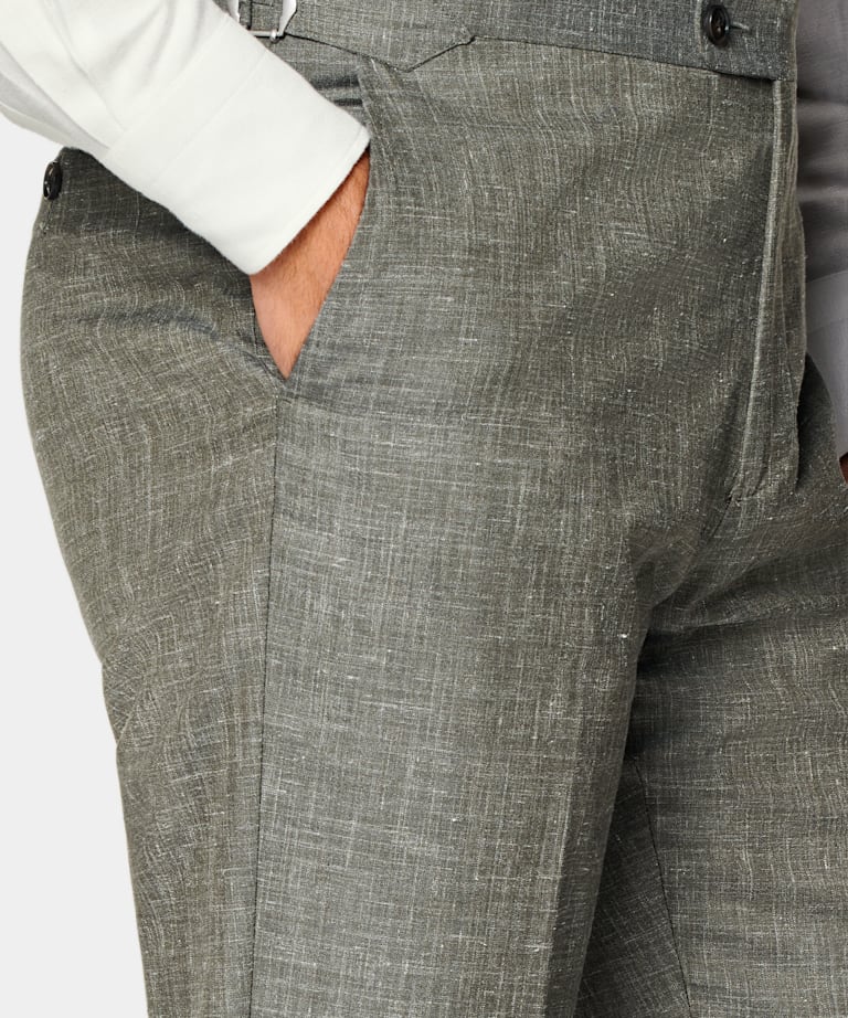 Light Green Tailored Fit Havana Suit