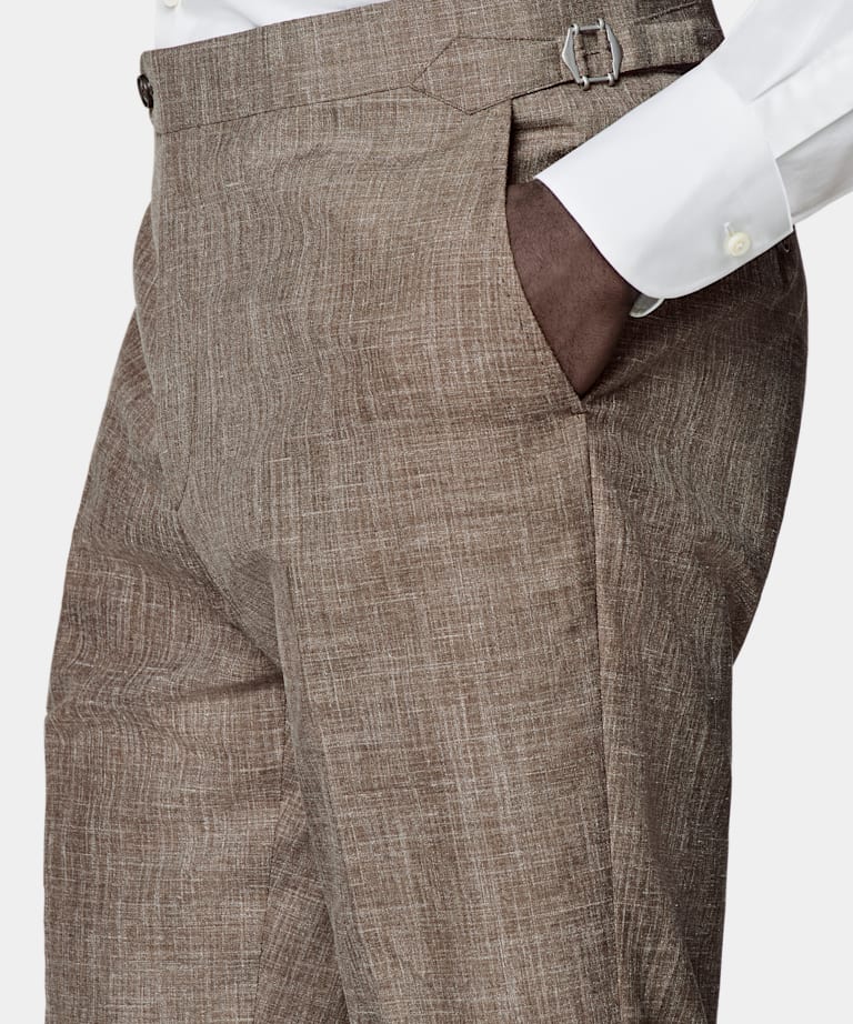 Mid Brown Tailored Fit Havana Suit