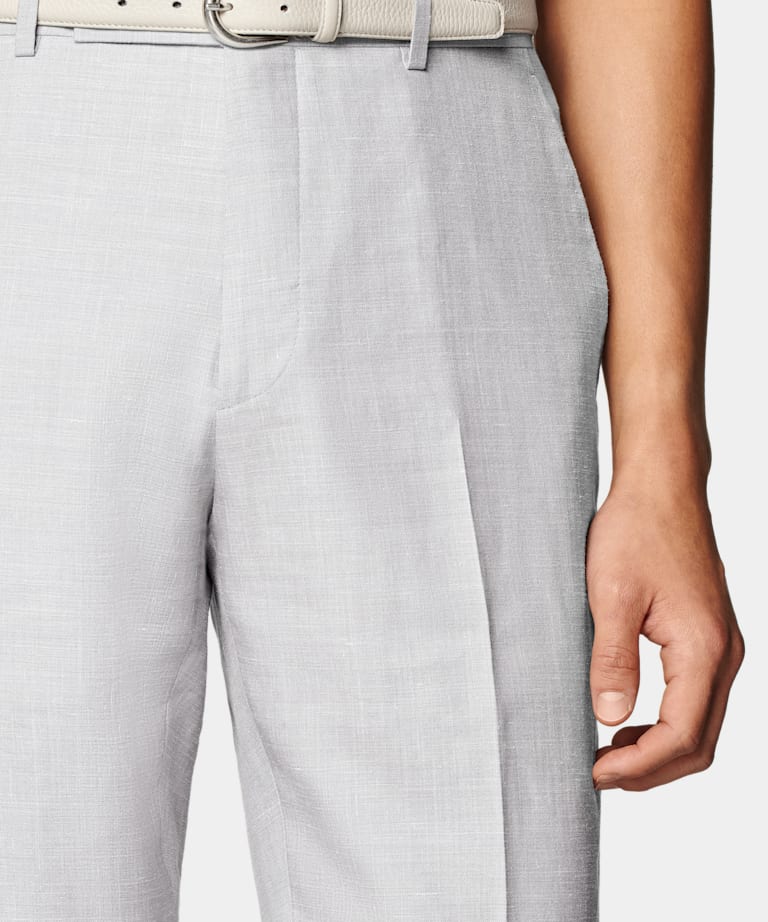 Light Grey Tailored Fit Havana Suit