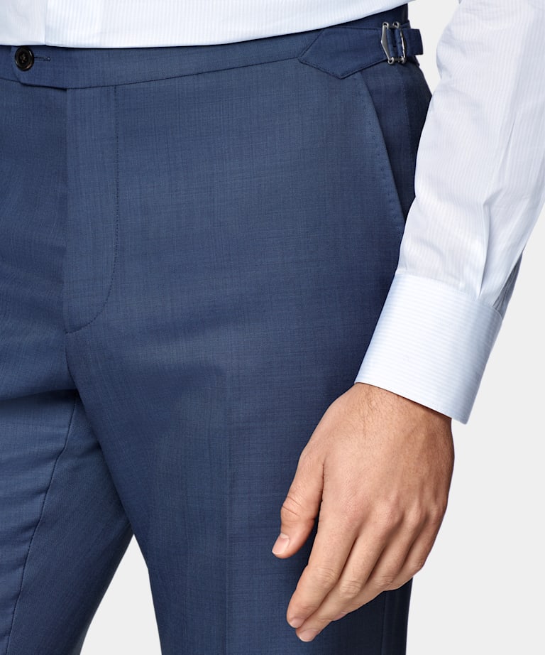 Mid Blue Tailored Fit Havana Suit