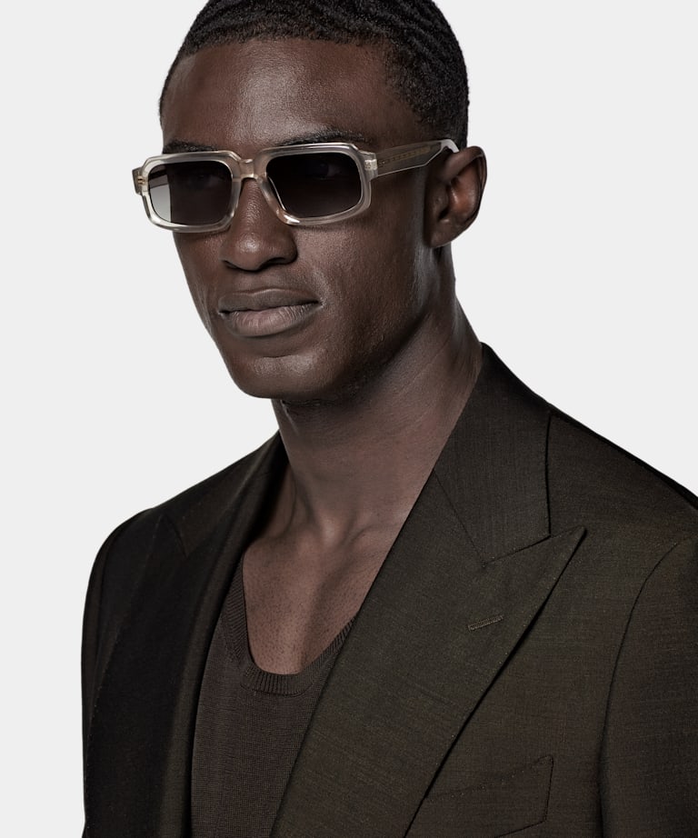 Dark Brown Tailored Fit Milano Suit