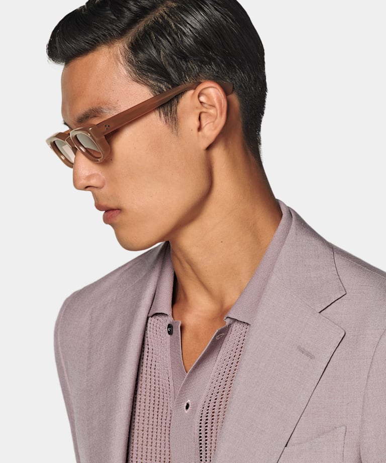 Traje Havana morado corte Tailored