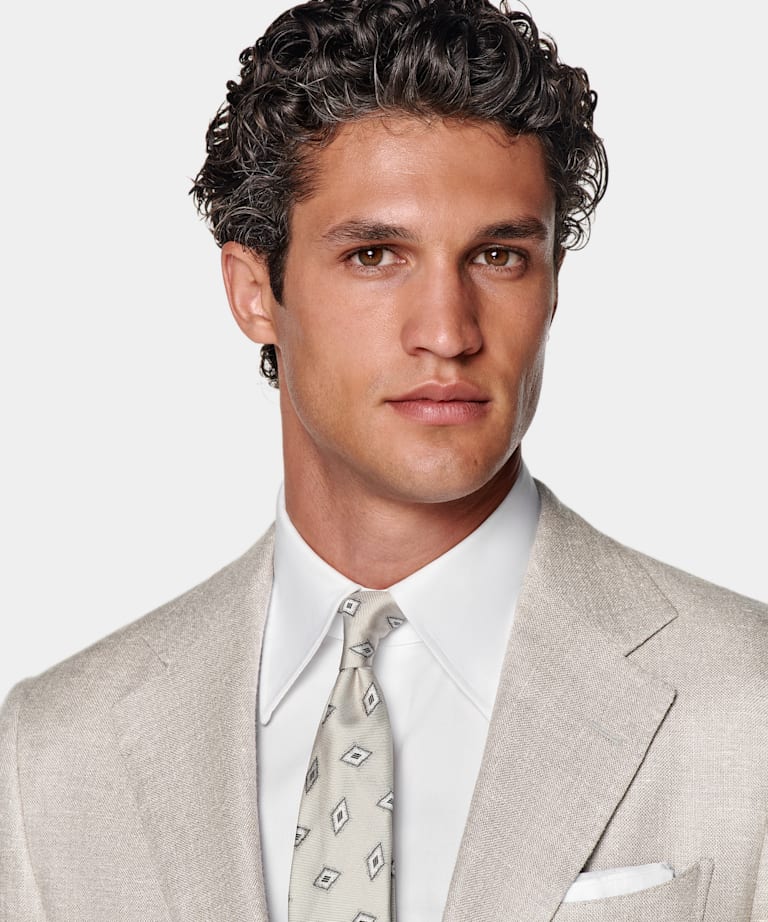 Costume Havana coupe Tailored taupe clair